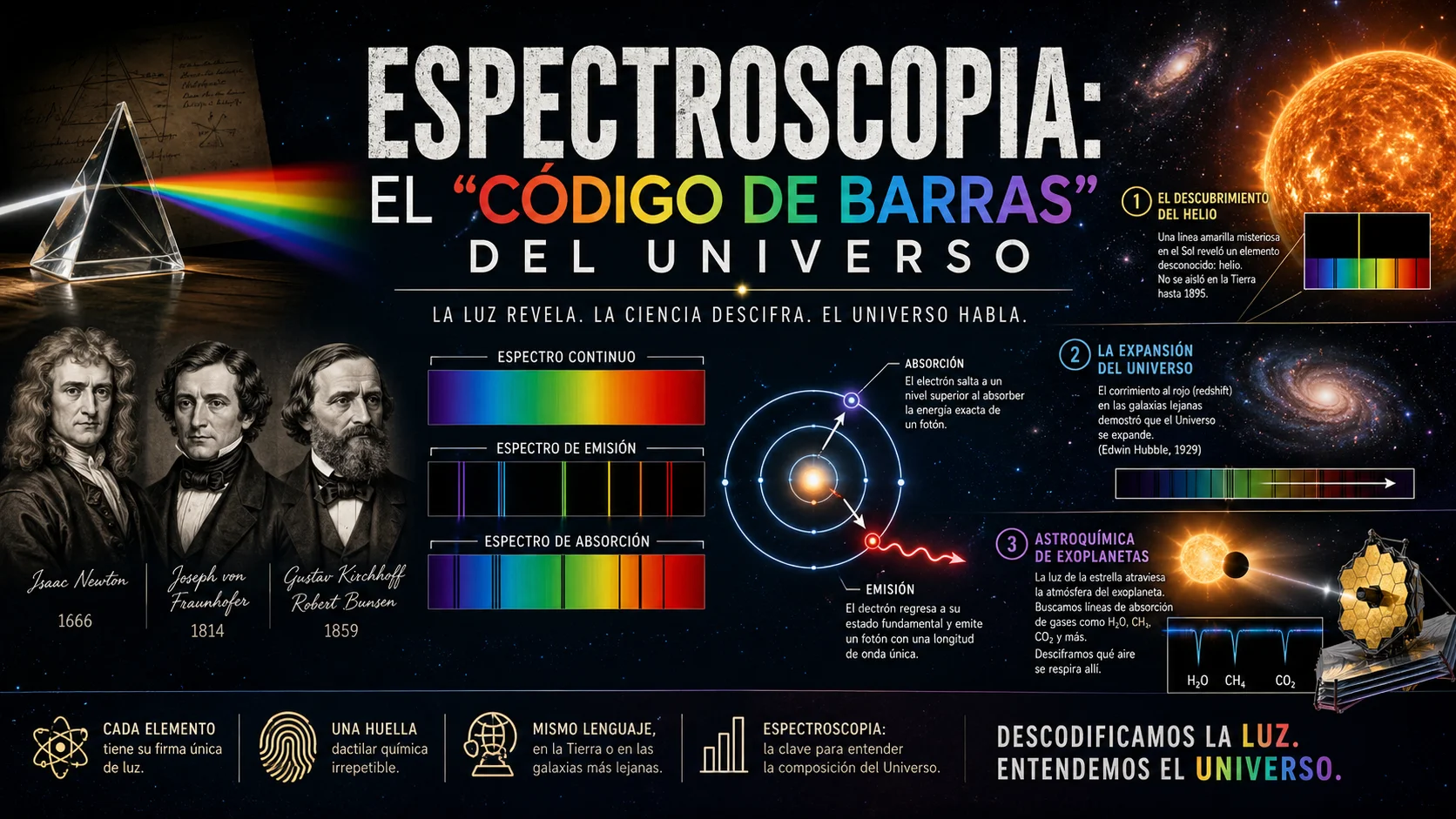 Espectroscopia: El «código de barras» del Universo
