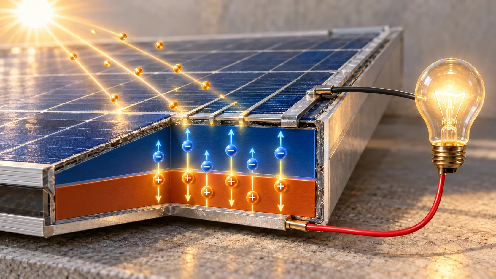 El efecto fotovoltaico: cómo la luz solar genera corriente eléctrica